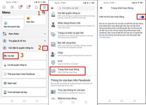 Tắt trạng thái đang hoạt động trên app Facebook