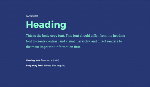 Cặp chữ #1: Tiêu đề dùng font Sans-Serif + Nội dung dùng font Slab